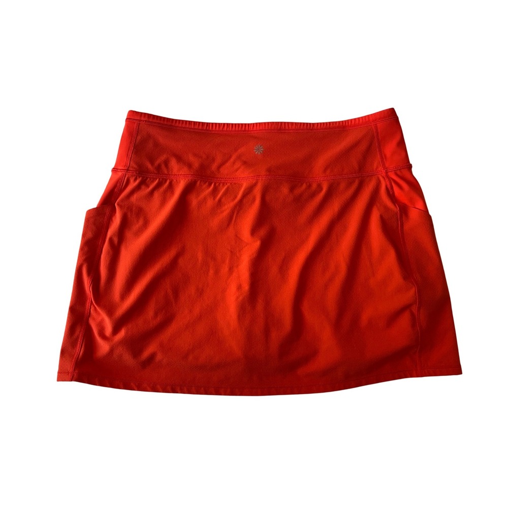 Athleta Action Skort Orange Red Dobby Vermillion Active Tennis Golf Women's M - Picture 4 of 11